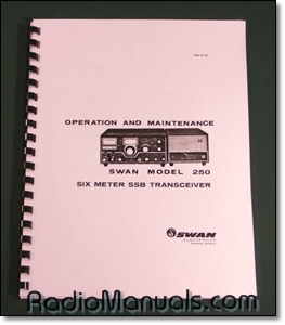 Swan 250 Instruction Manual with 11" X 24" Foldout schematic - Click Image to Close